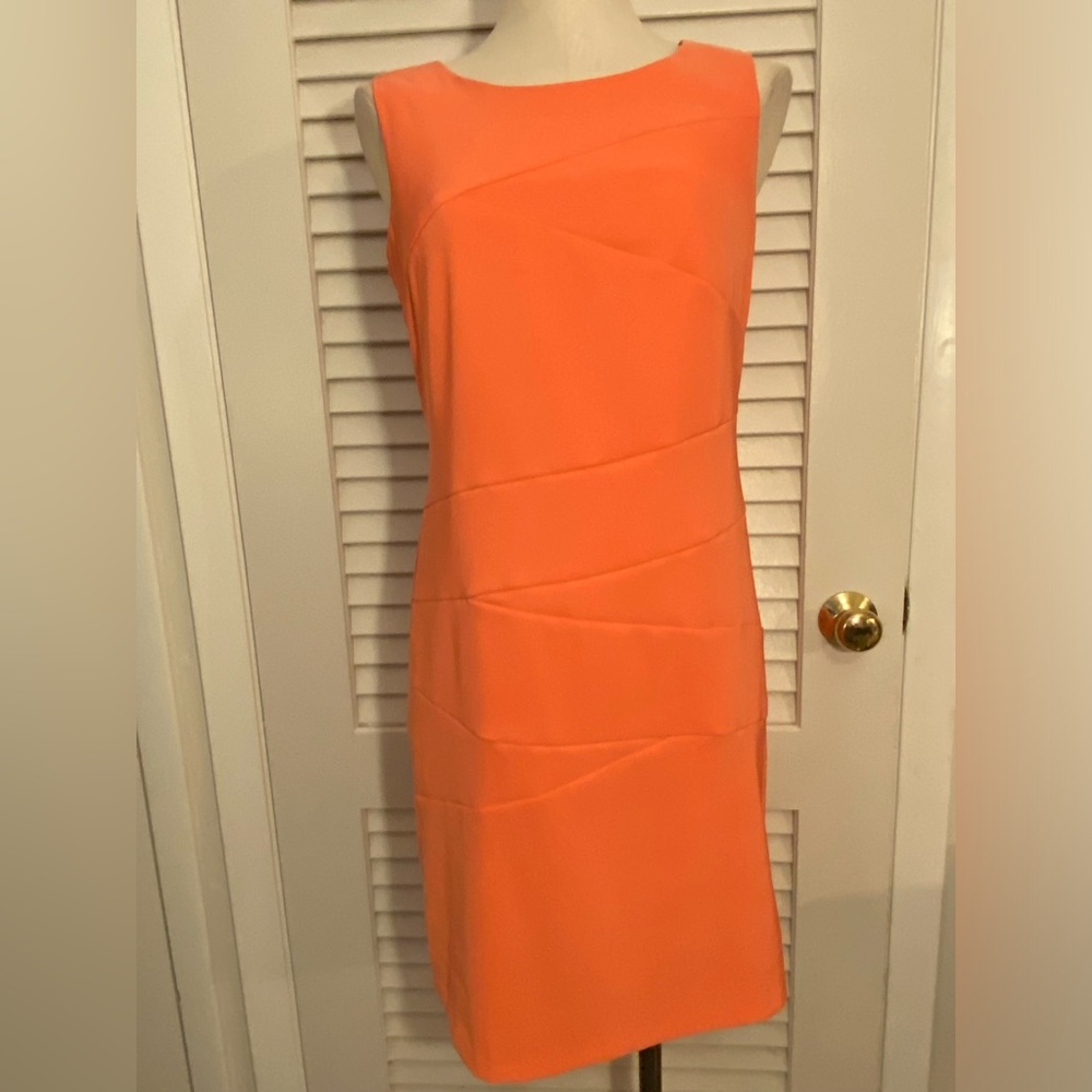 Coral “AB Studio” Shift Dress- Size 6
